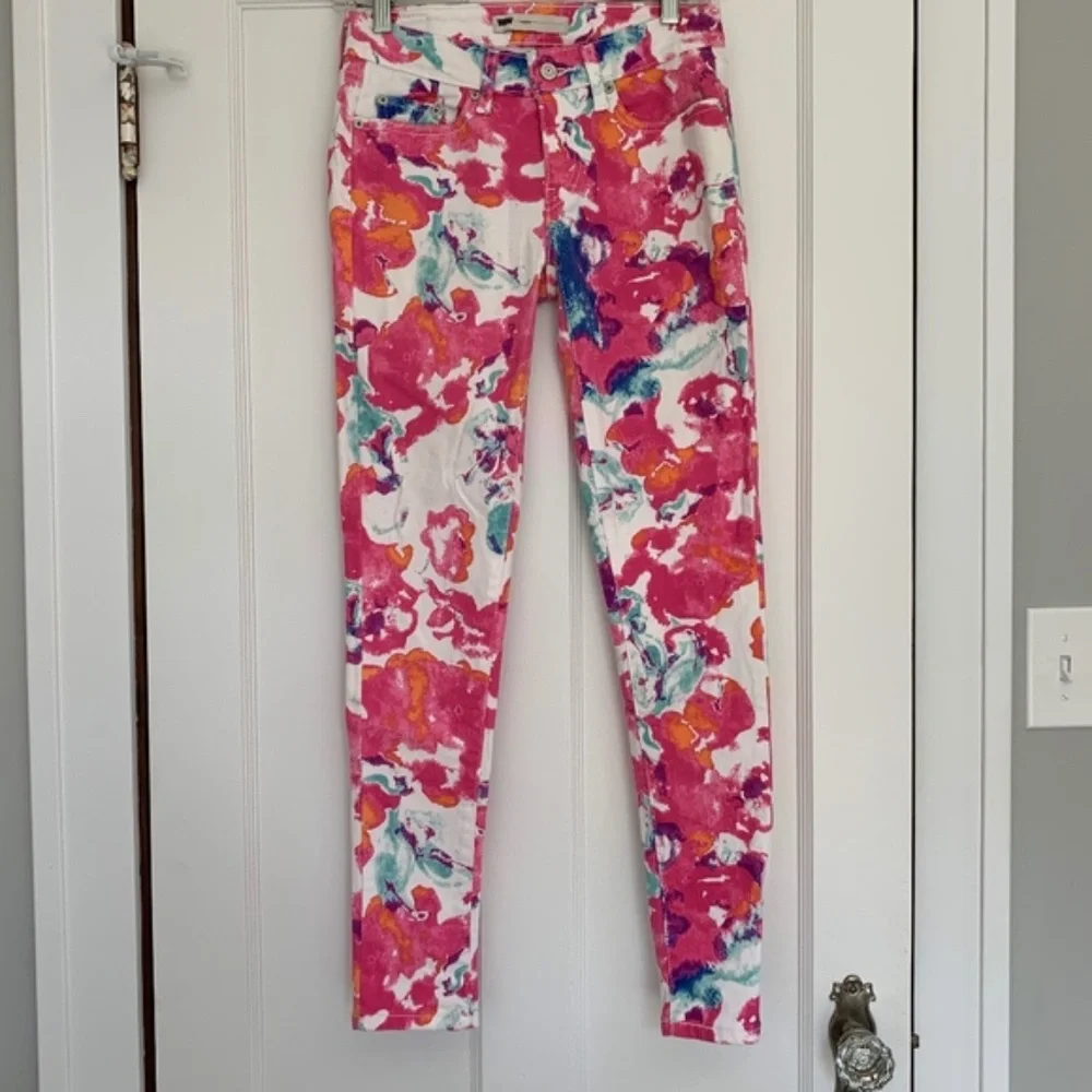 Levi's Floral Jegging Skinny Jean Leggings Size 27